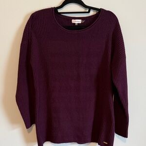 Calvin Klein Women's Deep Purple Crew Neck Sweater